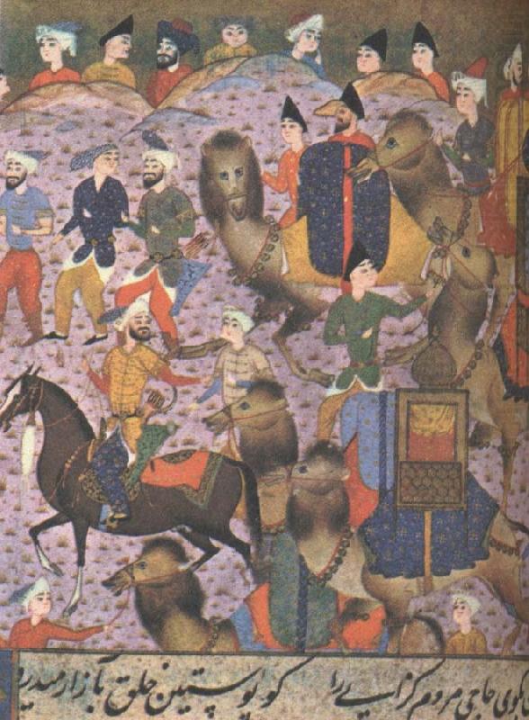 william r clark det var med en kamelkaravan som den ovan ur en medeltida persisk bok som anthony fenkinson 1558 forsokte att ta sig fram till det legendomspunna catha china oil painting image
